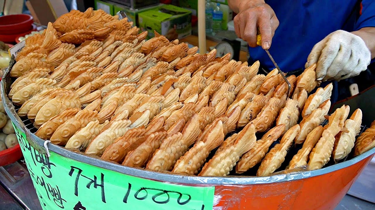 Snacks loved by all Koreans!! a fish-shaped bread 'Bungeoppang' - BEST 7 / Korean street food