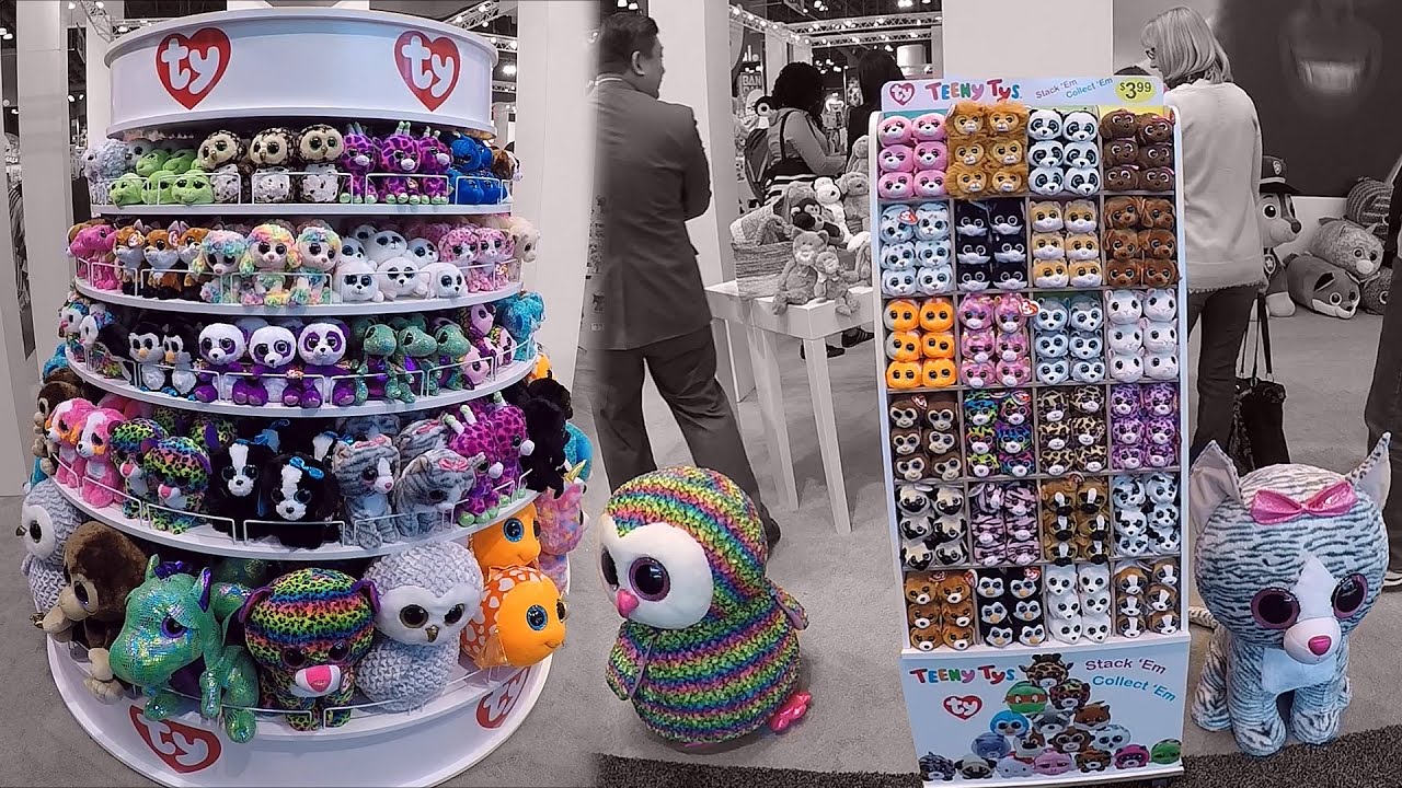 New York Toy Fair 2017 Ty Beanie Boo Dolls & Teeny Tys Doll Booth Tour Beanie Boos Collection Video