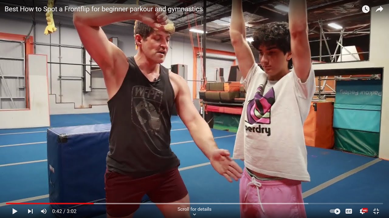 Best How to Spot a Frontflip for beginner parkour and gymnastics