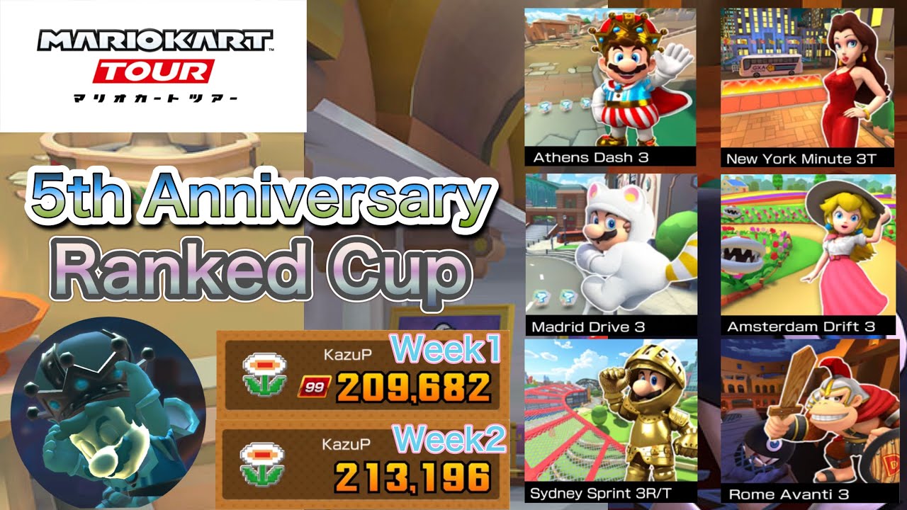 Mario Kart Tour - 5th Anniversary Tour Ranked Cup Week 1&2