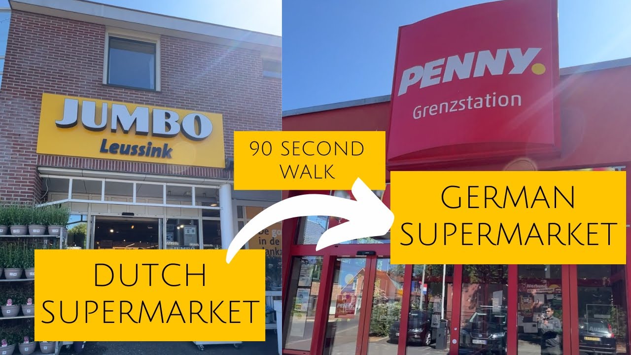 Crossing borders for Groceries in 90 seconds - The Dutch/German border splits this town.