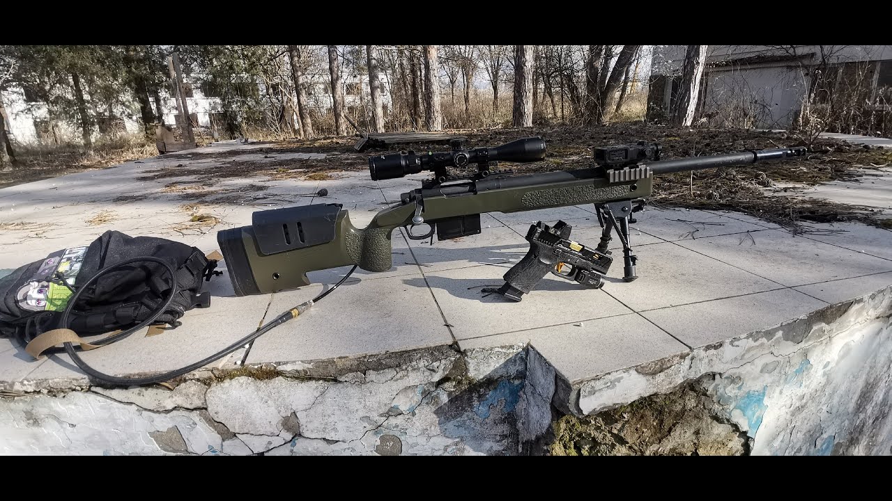 sniper rifle m40a5 vfc on hpa adapter  airsoft game play