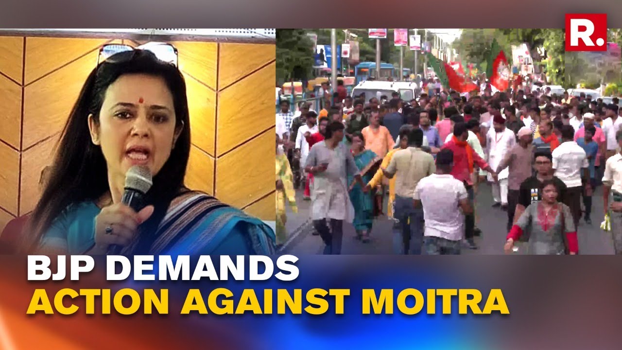 West Bengal: BJP Stages Massive Protest Against Mahua Moitra's Remark On Goddess Kaali