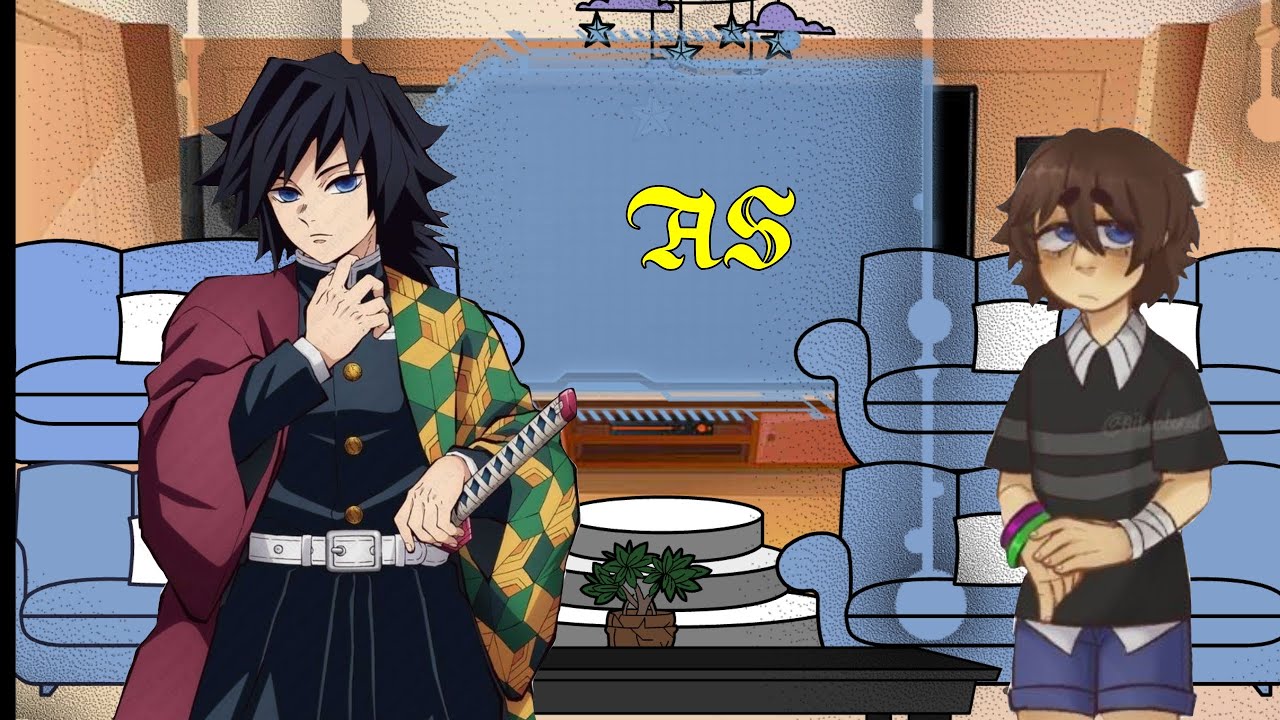 Hashiras react to Giyuu as Evan afton|| kny x fnaf|| ships|| • Animefan•