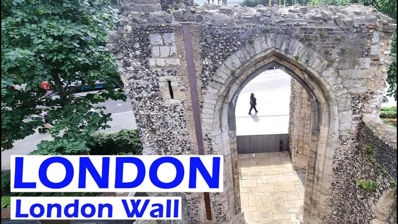 LONDRES: LONDON WALL, muralha que cercava LONDINIUM, cidade romana que originou Londres.