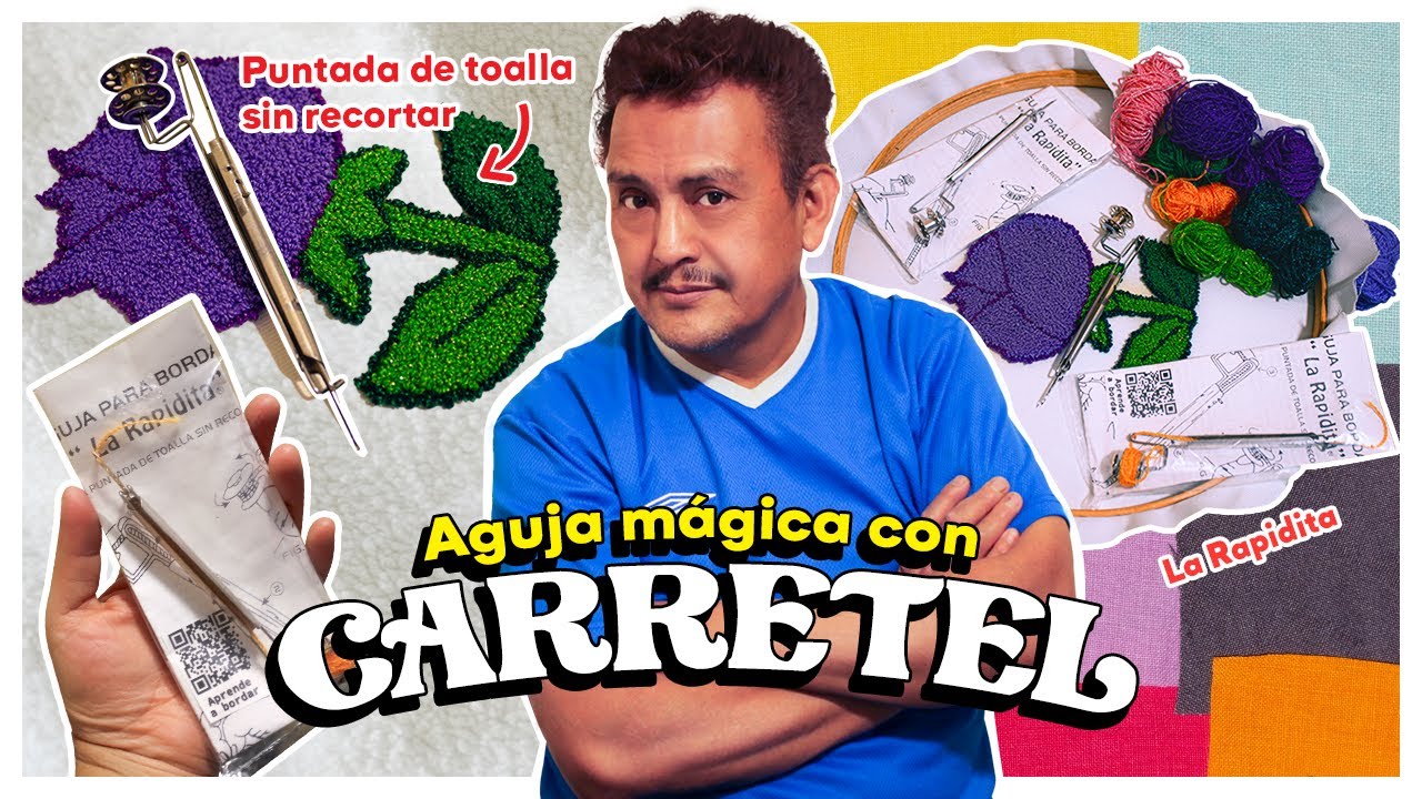 Aguja Mágica con CARRETEL - Puntada de toalla sin recortar