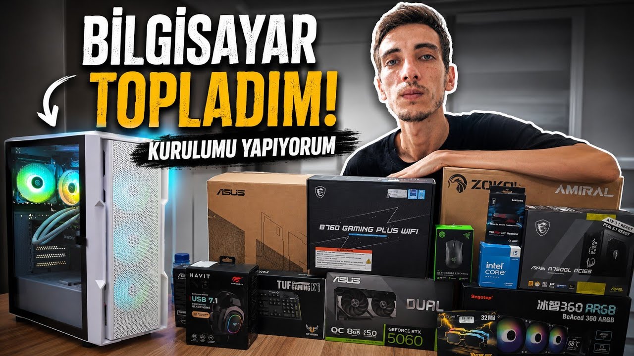 Hayatımda İLK Defa 0 Bilgisayar Topladım (i5 14600KF RTX 5060 32GB RAM)