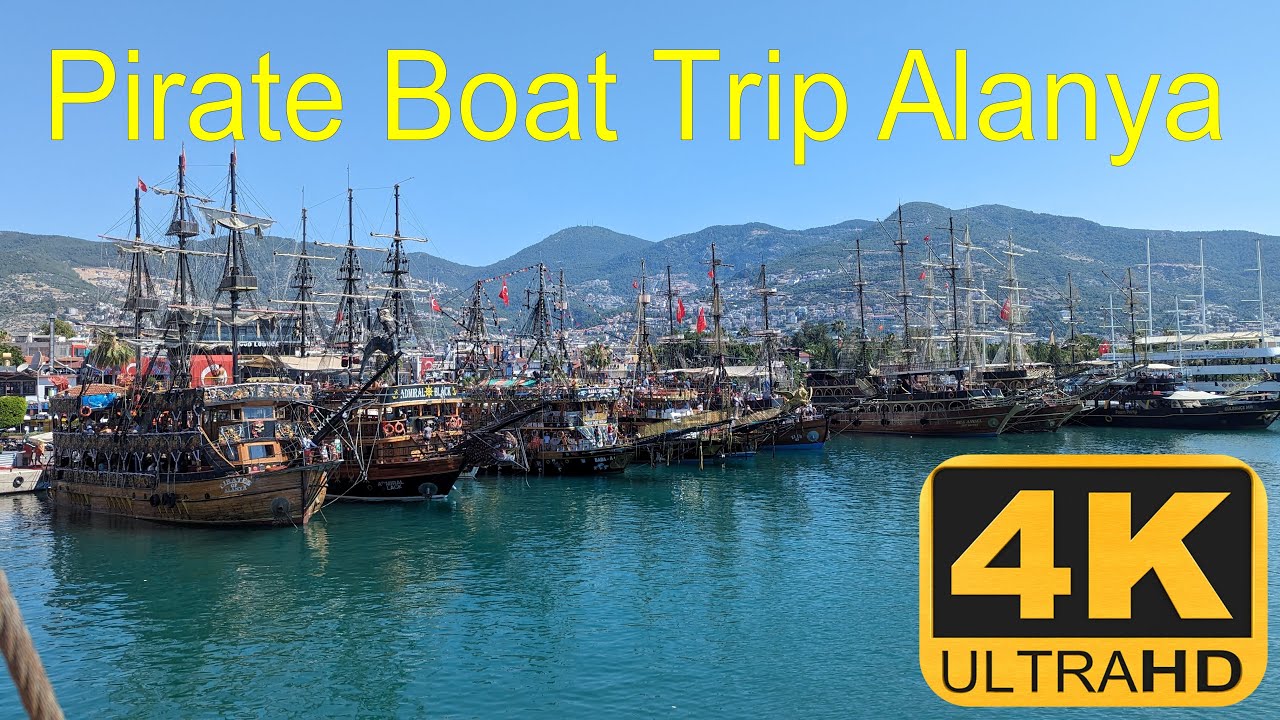 Pirate Boat Trip Excursion Alanya Turkey. Grand Troy's Ship.