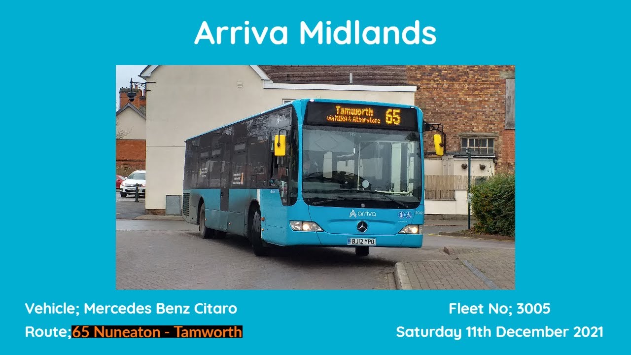 Arriva Midlands | Mercedes Benz Citaro | 3005 (BJ12YPO)
