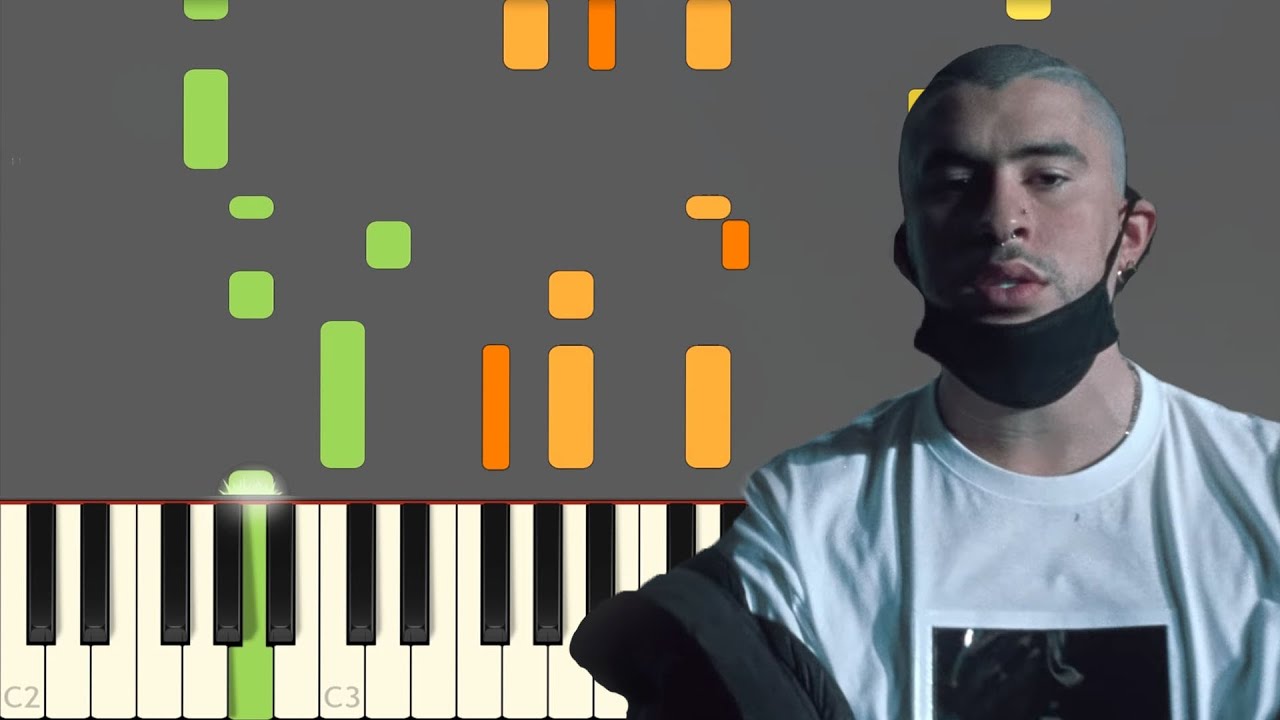 VETE - Bad Bunny - Piano - Synthesia
