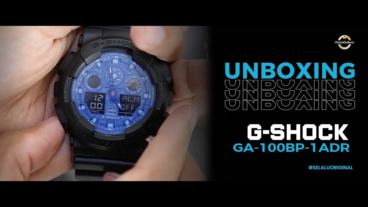 JAM TANGAN CASIO G-SHOCK GA 100BP 1ADR / GA-100BP-1ADR UNBOXING - GROSIRJAMTANGAN.COM