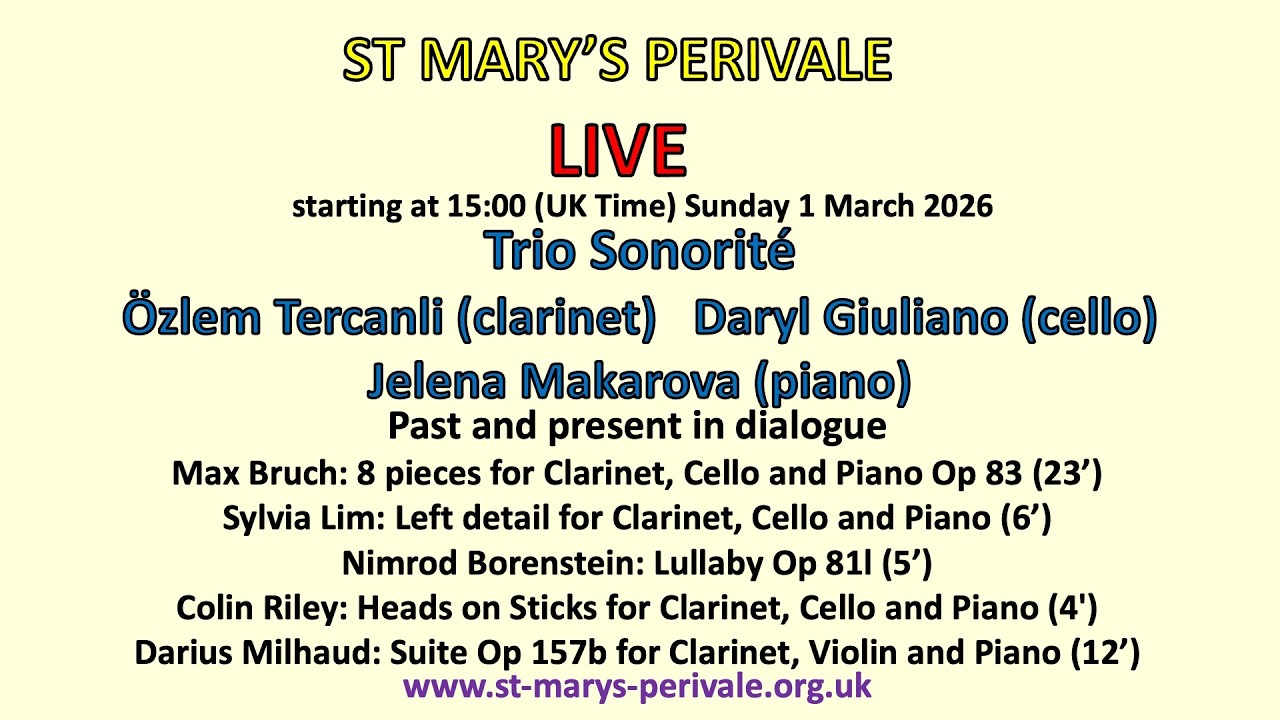 St Mary's Perivale LIVE :  Trio Sonorité