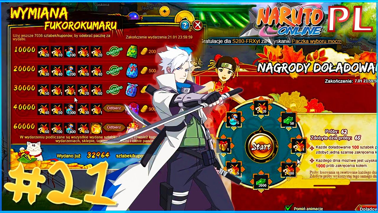 Naruto Online PL #21 | Fuku Deals 30k z 130k, Lucky Snatch, Rekrutacja Deidara NY i Kushina Xmas