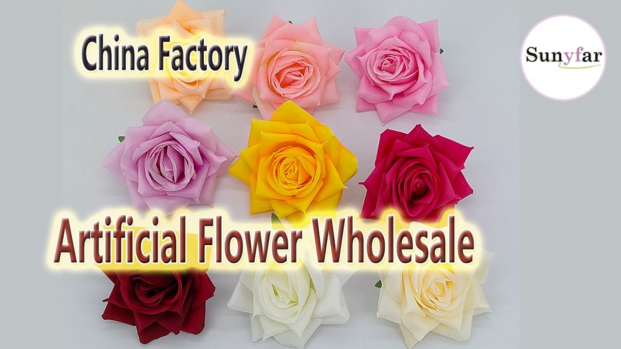 Wholesale silk flower heads in bulk, artificial rose flower head for decor, DIY wreath accessories