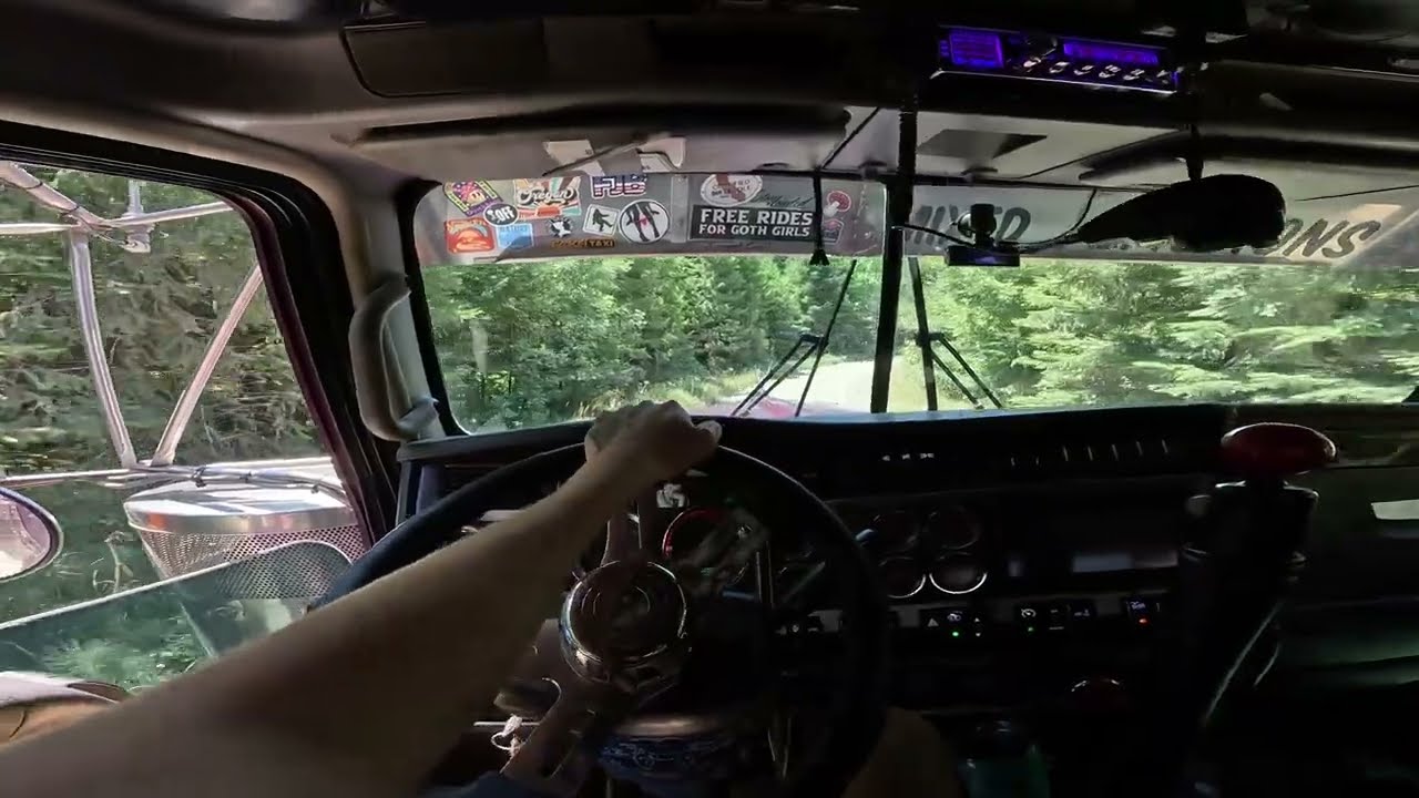 Oregon log truck backroad driving