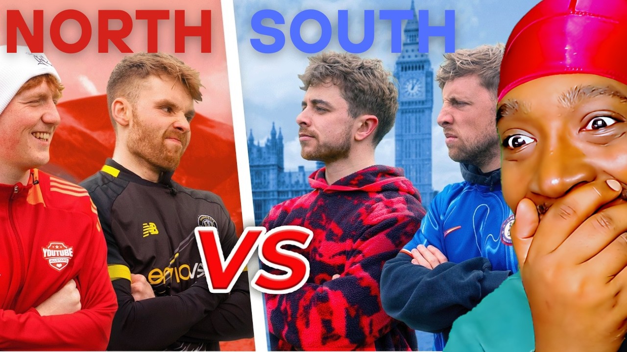 American Reacts To NORTH vs SOUTH Football Challenges 2