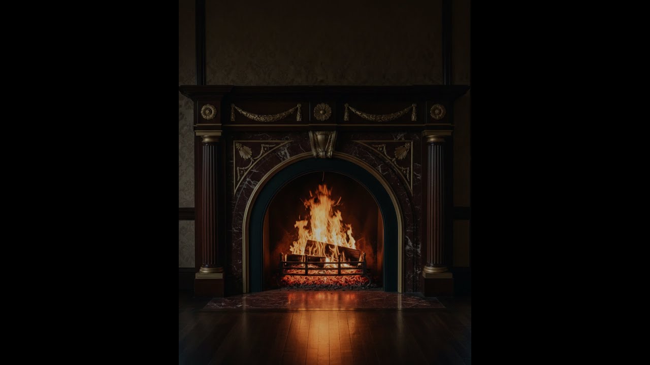 24/7 Luxury Fireplace | Dark Ambient Fire for Sleep & Relaxation | No Music #relax #fireplace