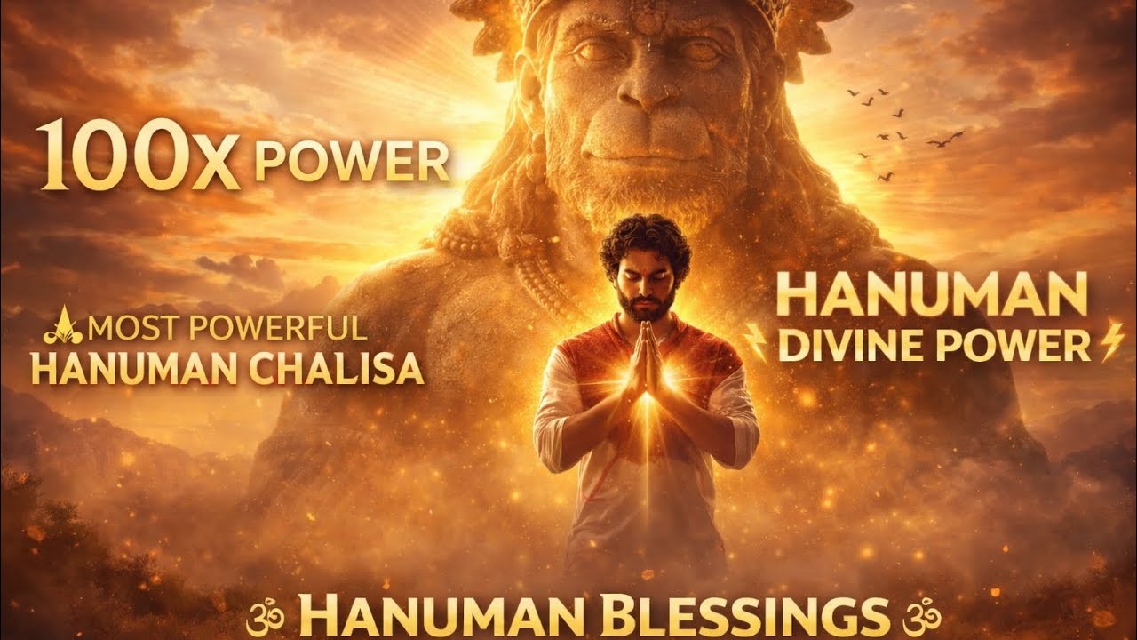 100X शक्ति देने वाला हनुमान चालीसा | सुनते ही चमत्कार,Most Powerful Hanuman Chalisa | 100X Divine 