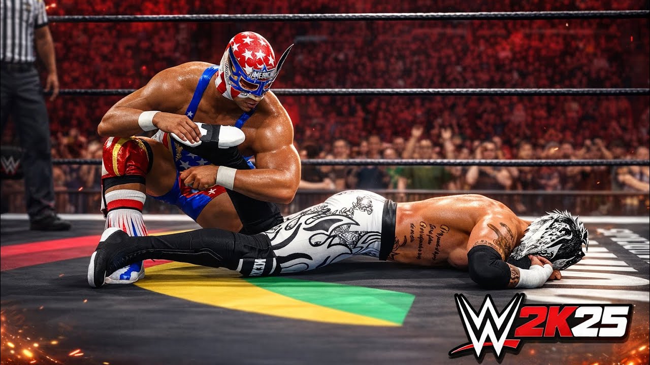 El Grande Americano vs Rey Fénix – AAA Arena Showdown | WWE 2K25 