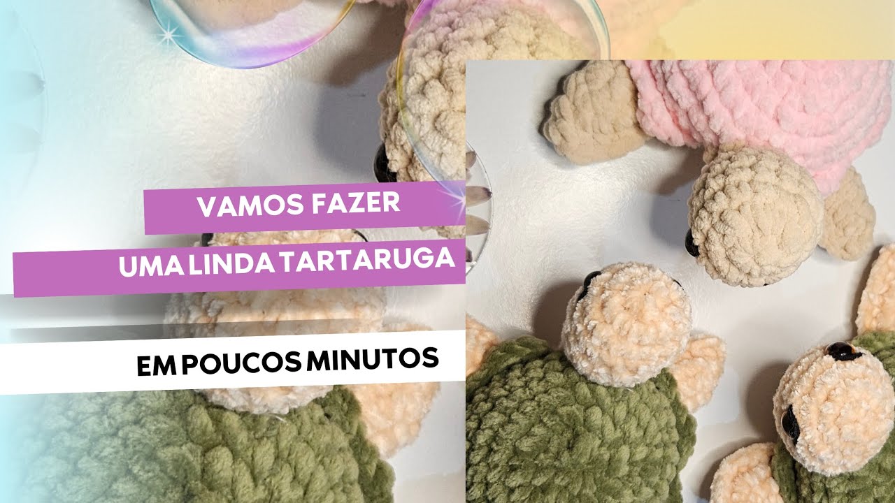 Tartaruga em Amigurumi Chenille