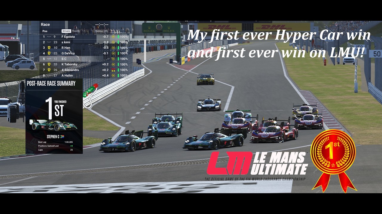 Le Mans Ultimate: WEC at Fuji, our first ever race win! Driving the Aston. First proper setup!