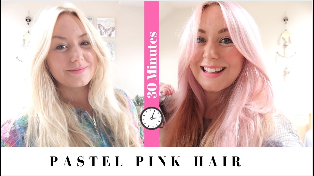 DYING MY HAIR PASTEL PINK in 30 minutes with Bleach London Rose