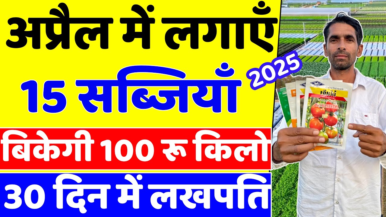 अप्रैल में कौनसी सब्जी लगाएँ | April me konsi sabji lagaye | April me sabji ki kheti | Sabji kheti