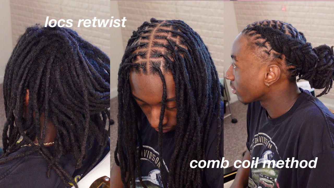 how to retwist locs, comb coil method | Nylajai'ne