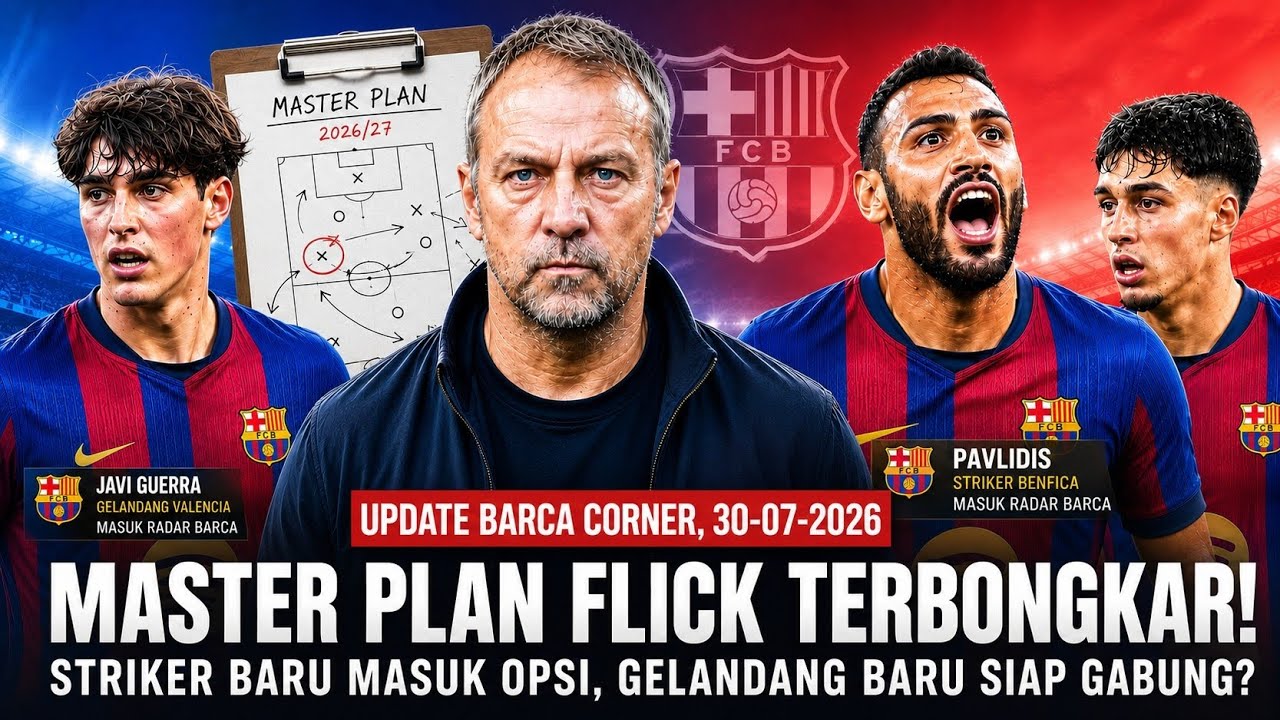 🔵🔴UPDATE BARCA TERBARU! Rencana Flick Terbongkar, Rebutan Striker &euro;60 Jt, & Gelandang Baru Siap🔵🔴