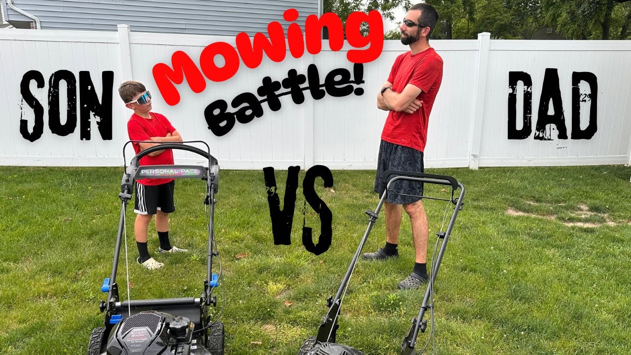 DAD vs SON Lawn Mowing Battle!!! #toromower #toro #fatherson #fathersonbonding #torolawnmower