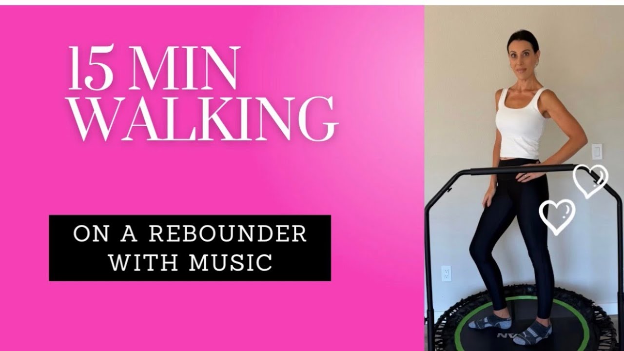 15 Min Rebounder Walking Workout With Music | Beginner Friendly