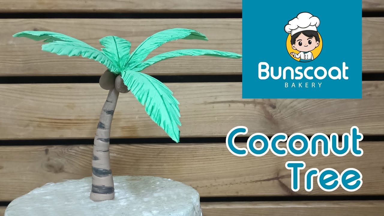 How to make a Coconut tree using fondant