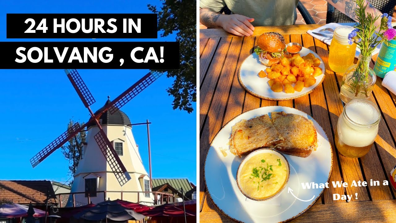 Top 3 Things to Eat in Solvang , CA ! | 24 Hours in a Danish Town | Bakeries and more !