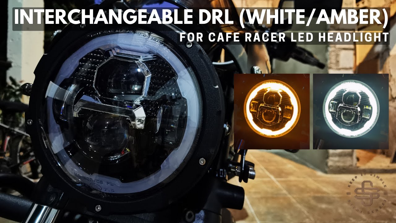 Interchangeable DRL for Cafe Racer LED Headlight - Kawasaki Vulcan S