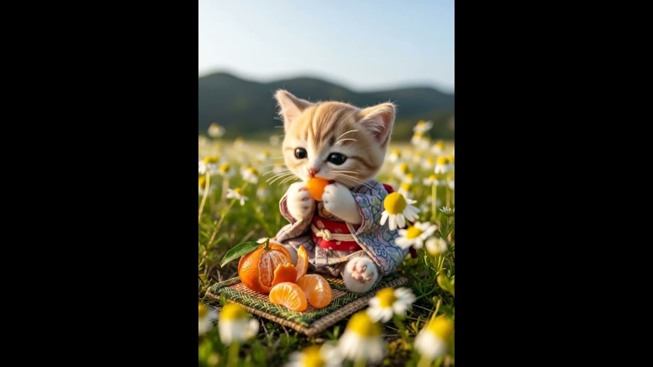 日本みかんにゃ🍊 Japanese mandarins🍊#cute #cat #子猫#funny