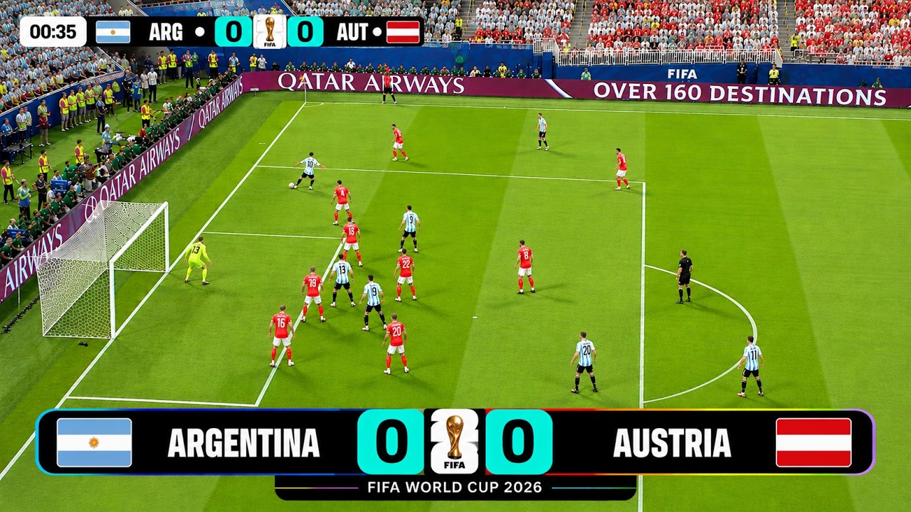 🔴Argentina vs Austria Live I Full Match Streaming I Video Game Simulation I pes21