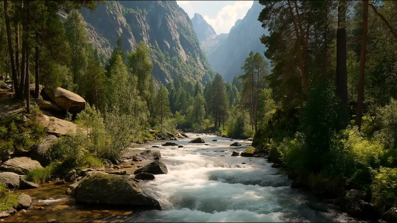 Forest Water Sounds.  Peaceful Nature Ambience
