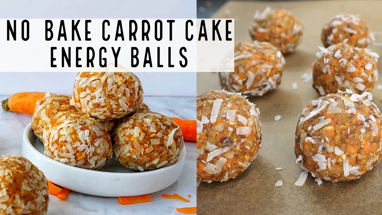 NO BAKE CARROT CAKE ENERGY BALLS |  VEGAN PROTEIN BITES