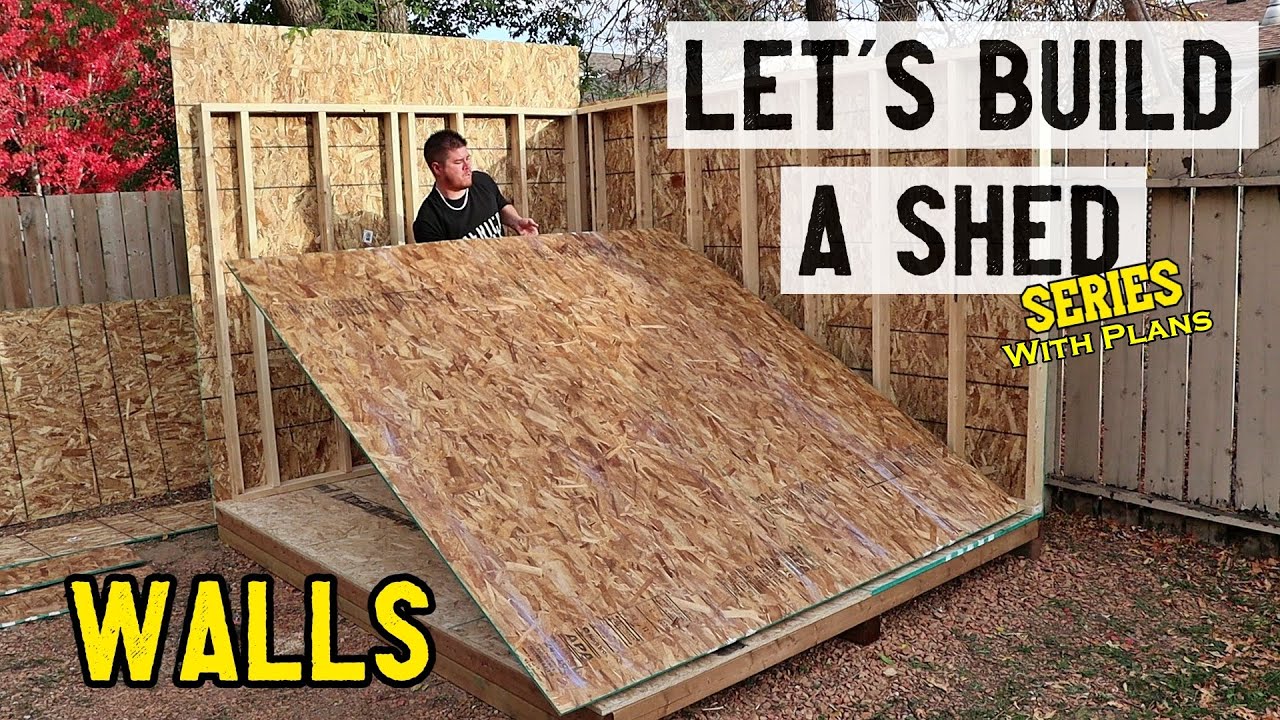 How to build a storage shed - Walls // Part 2 - Plans available
