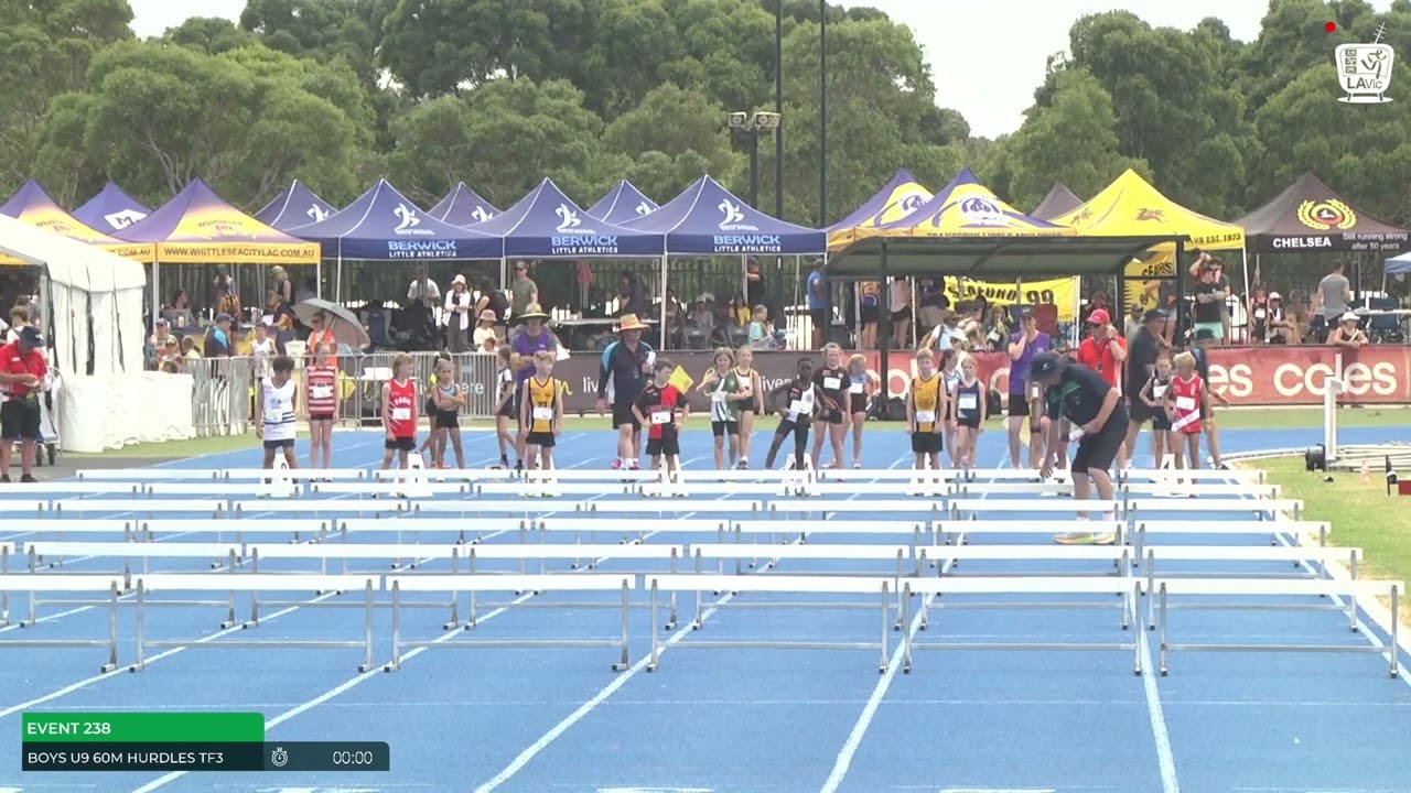 Boys U9 60m Hurdles Timed Final 3 : 2024-25 State Track and Field Championships