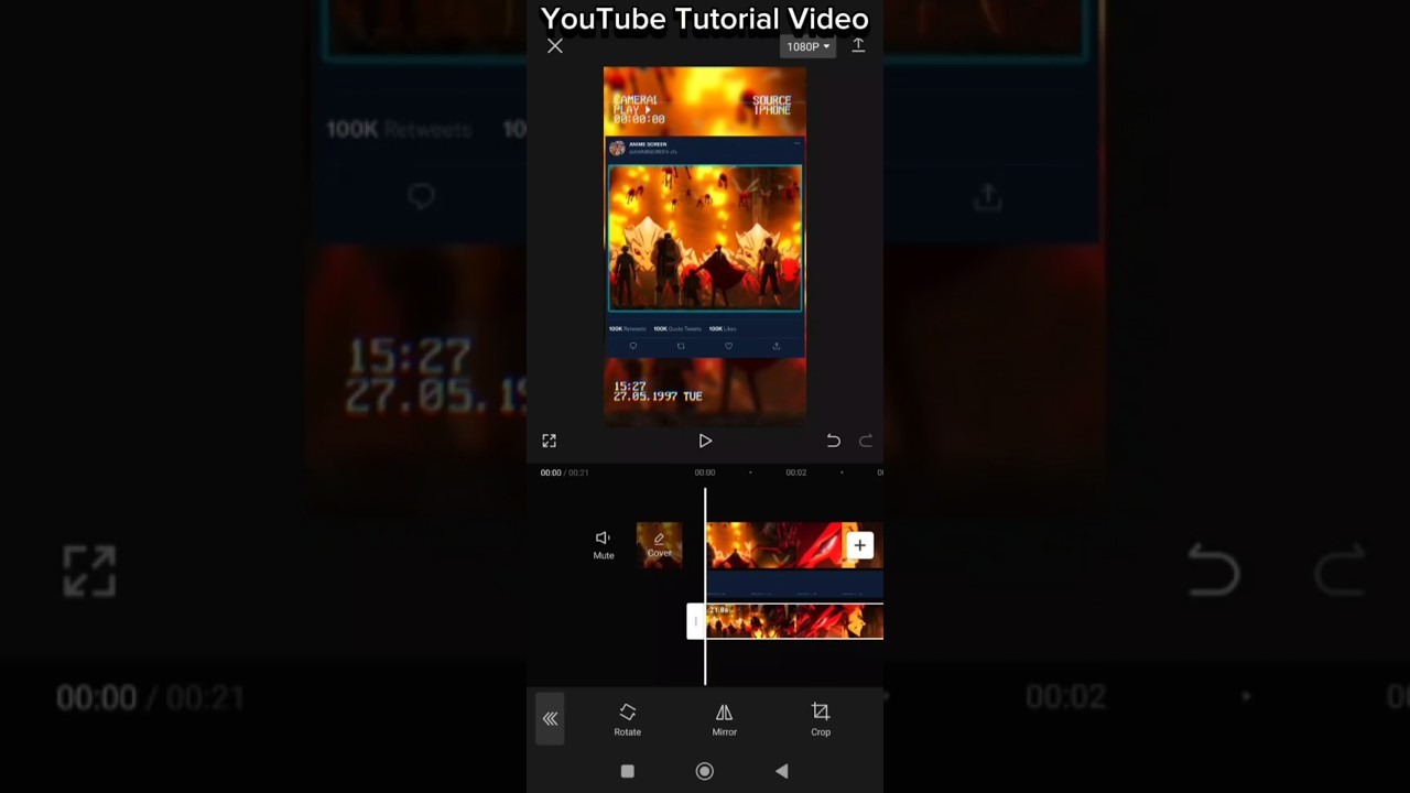How To Make Fake twitter template Shorts On Capcut #foryou #anime #tutorial #capcut #shorts #editing