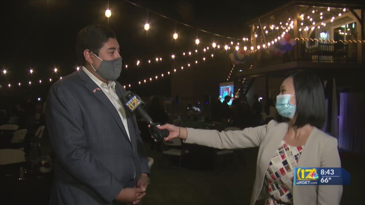 Kern County Democrats Chairman Christian Romo joins 17's Karen Hua at the Dem watch party