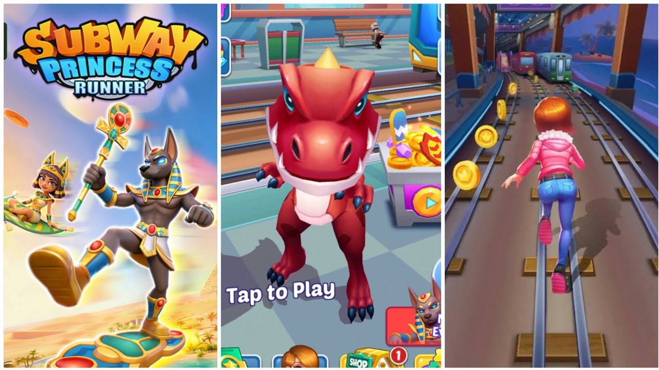 Subway Princess| new update game| Dino Charector Runner |Gameplay
