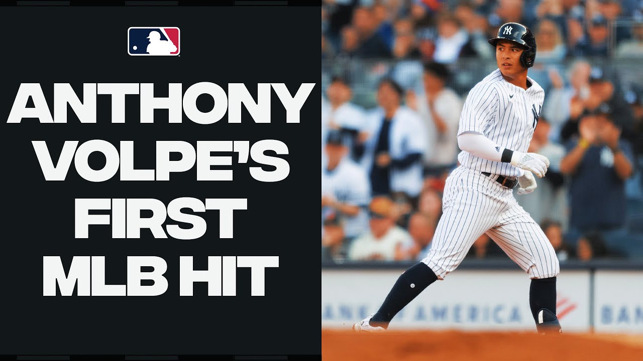 Anthony Volpe's first MLB hit!