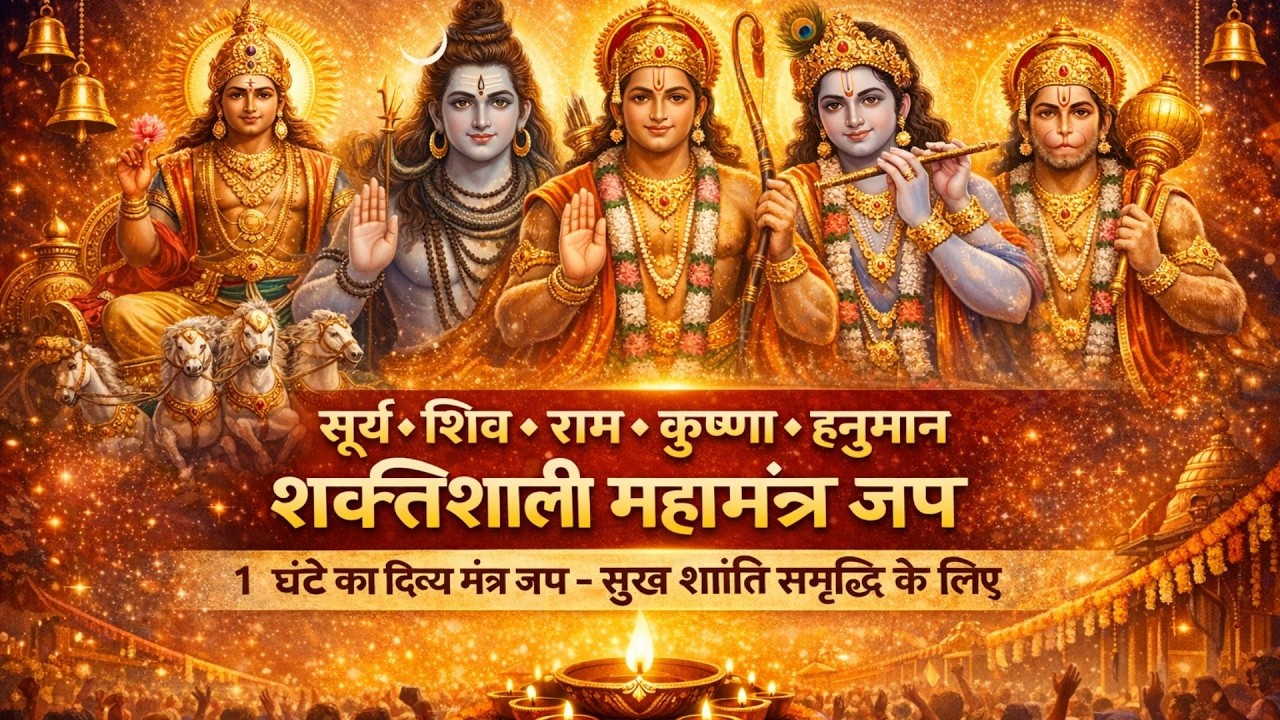 सूर्य देव शिव राम कृष्ण हनुमान भजन | 1 घंटे का शक्तिशाली महामंत्र जप | सुख शांति समृद्धि के लिए #bbs