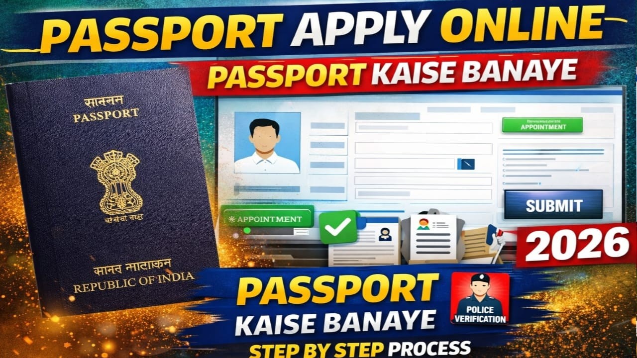 Passport Apply Online 2026 | Passport Kaise Banaye | Full Process Step by Step I Passport Online