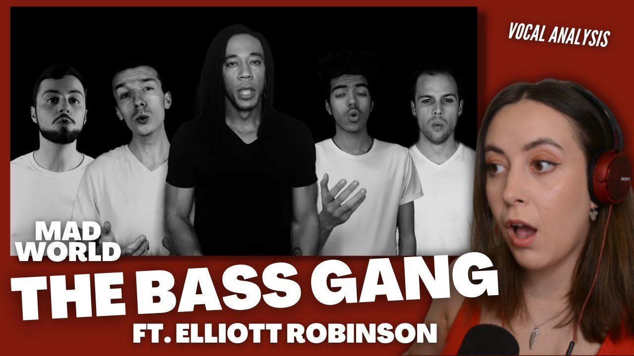 THE BASS GANG Mad World при участии Эллиотта Робинсона | Реакция (и анализ) преподавателя вокала ...