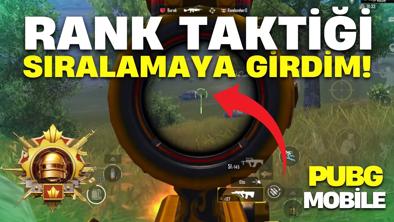 TEKLİ &Uuml;ŞN SIRALAMAYA GİRDİM! RANK TAKTİKLERİ VE BİLGİ PAYLAŞIMI! LAZURİ SOLO PUBG MOBİLE