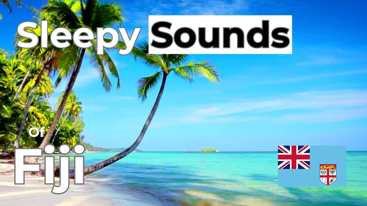 Sleepy Beach Waves Sounds of Fiji 🌴 No Ads | Relaxing Ocean for Sleeping