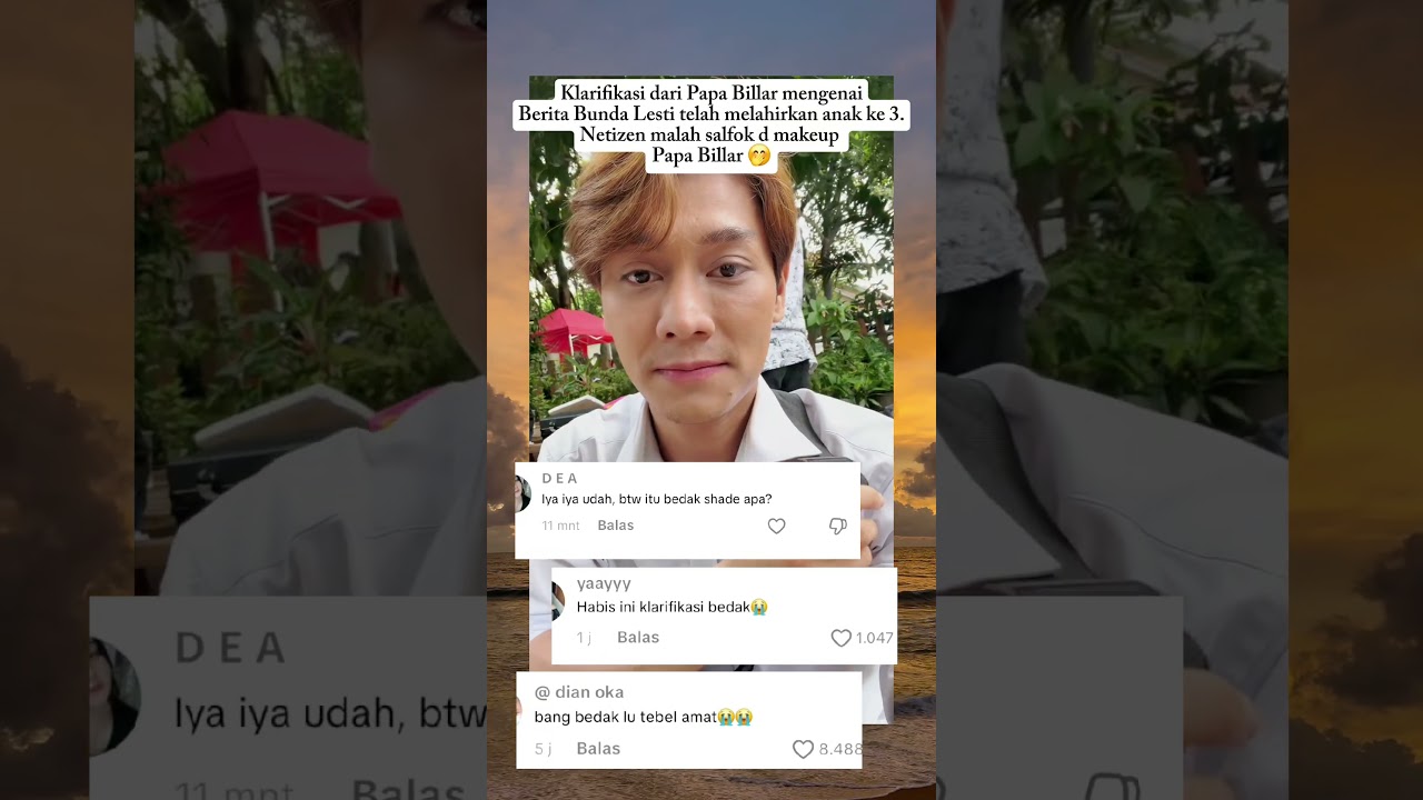 Papa Billar Klarifikasi netizen malas salfok sma bedaknya 🤭 
